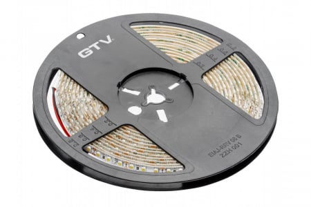 BANDA LED & ACCESORII - Banda led 8 mm FLASH 48W, 600 leduri, 12V, IP20, 3200K, lumina calda, 5 m