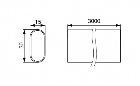 Bara haine ovala 30x15 mm, 3 ml, alb mat [2]