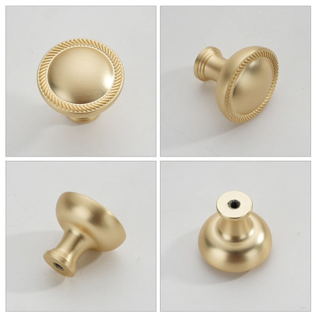 Buton mobila CROWN 32x30 mm, brushed gold [2]