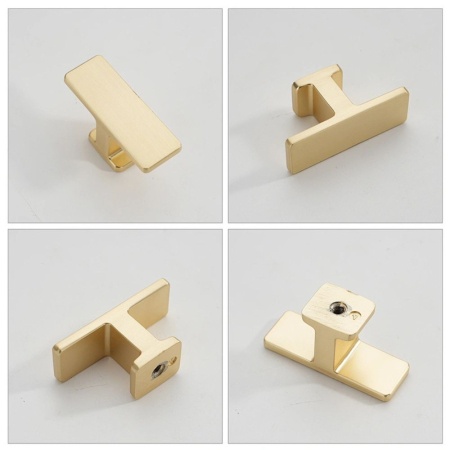 Buton mobila FLAT 50x25 mm, brushed gold [1]