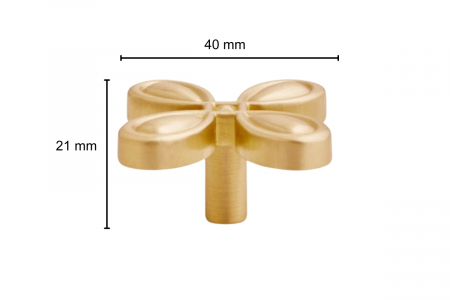 Buton mobila FLOWER 40x21 mm, alama [8]
