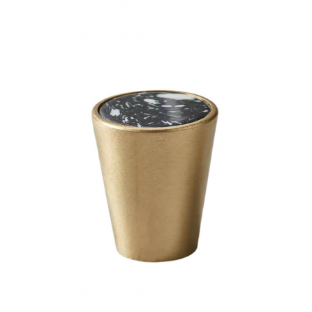 Копчета за мебели - Buton mobila HK0041 24x28 mm, alama + marmura neagra