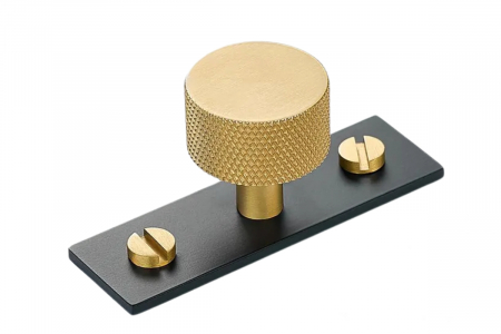 Buton mobila HK0950 30 mm, alama + sild negru