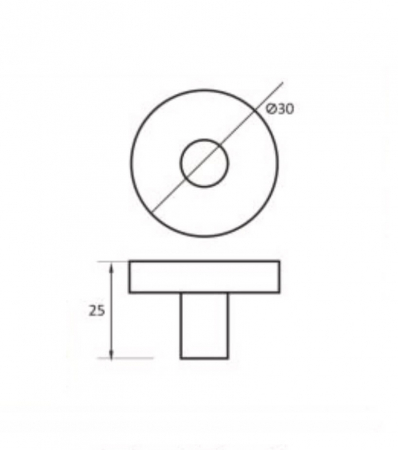 Buton mobila MOON rotund 30x25 mm, auriu periat [1]