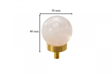 Buton mobila Pink Marble 30x40 mm, alama [3]