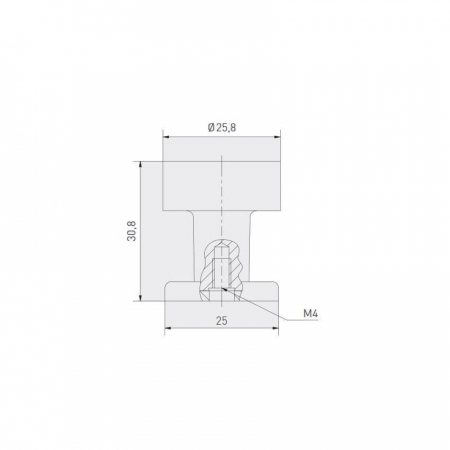 Buton mobila RING 26x31 mm, negru mat [4]