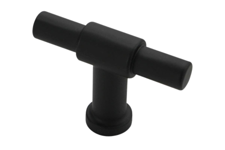 Копчета за мебели - Buton mobila T-Bar 55x40 mm, negru mat