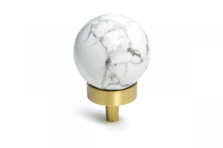Копчета за мебели - Buton mobila White Marble 30x40 mm, alama