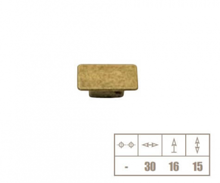 Buton mobila WPO111 30x16 mm, alama antichizata [1]