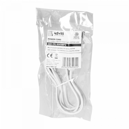 Cablu alimentare ASTAR 100 cm, alb [2]