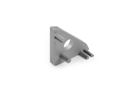 Capac cu orificiu profil GLAX colt, gri (10 buc) [1]