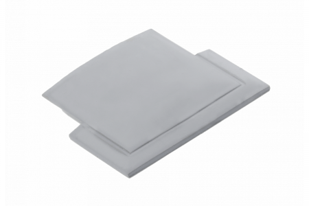 Capac lateral pentru profil aluminiu incastrat banda led GLAX, gri, 10 buc