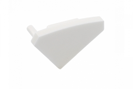 Capac lateral profil aluminiu aplicat banda led GLAX pentru colt, alb mat - 10 buc.