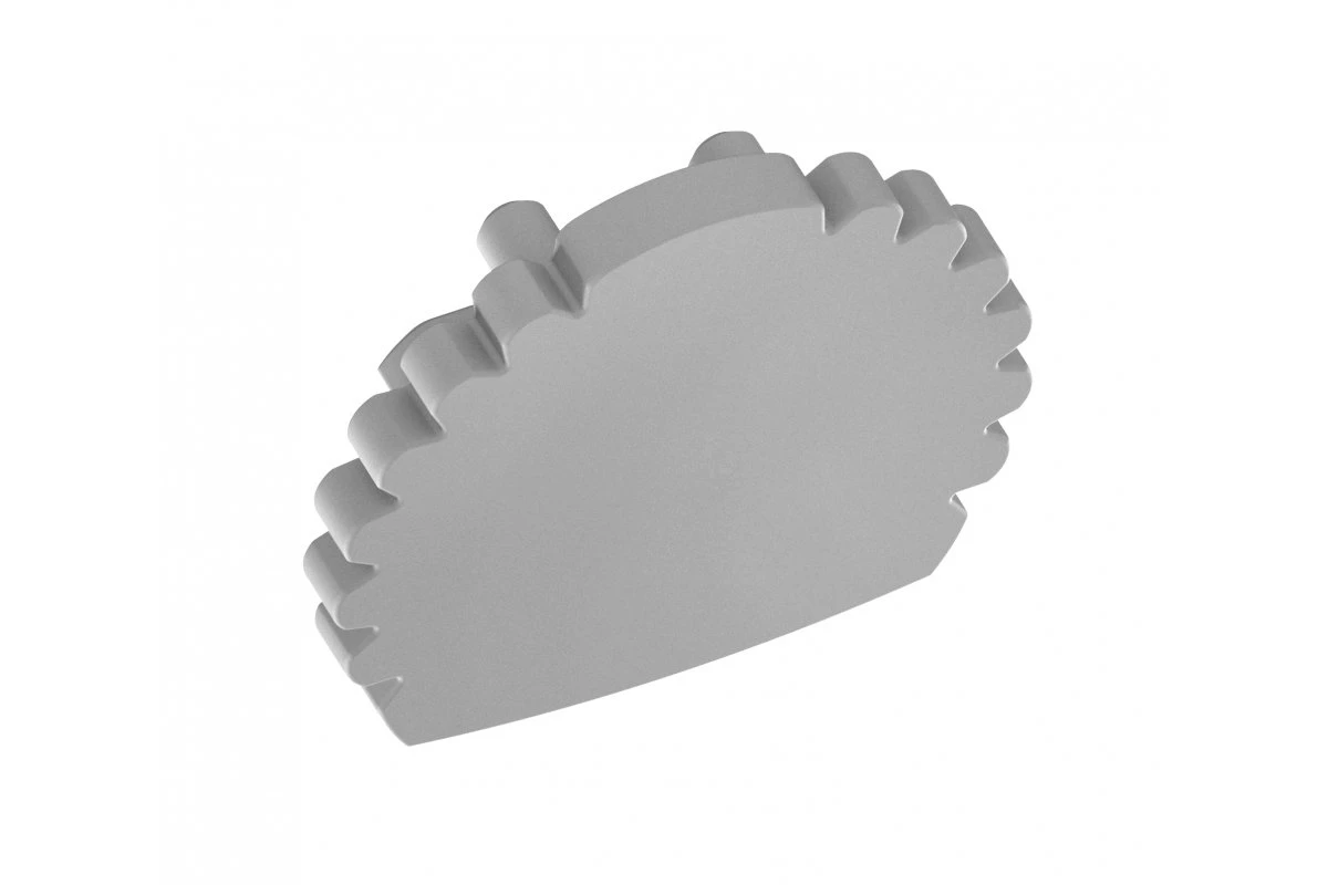 Capac lateral profil aluminiu banda led GLAX bara haine, gri - 10 buc.