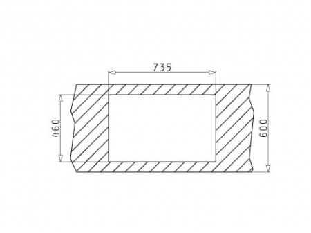 Chiuveta bucatarie inox CRETA Flat 755x480, dreapta [2]