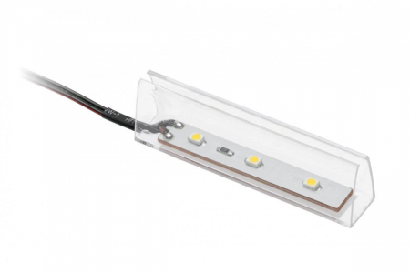 LED szalag - Clips LED din plastic pentru raft (polita) sticla 0.24W, lumina albastra