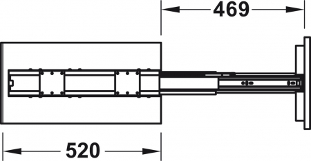 Coloana culisanta Smart+, 5 cosuri, amortizare, extragere totala, corp mobilier 300 mm, H 1900-2200 mm, 100 kg [3]