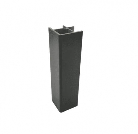 ОБКОВ за МЕБЕЛИ - Coltar aluminiu 90° plinta H 100 mm, negru mat