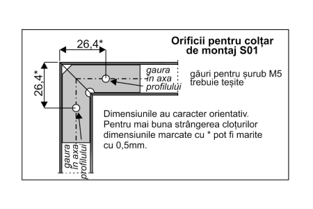Coltar imbinare profil (rama) aluminiu S01 [1]