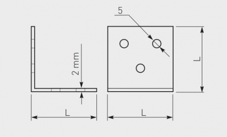 Coltar metalic FS01 40x40x40 mm pentru mobila [1]