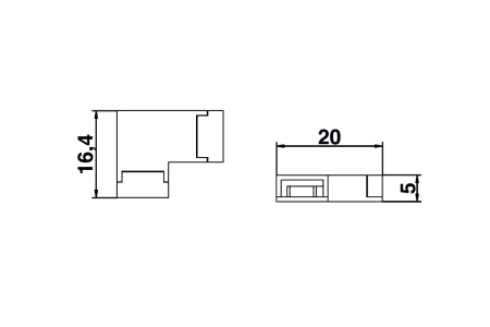 Conector 90° banda LED 8 mm [1]