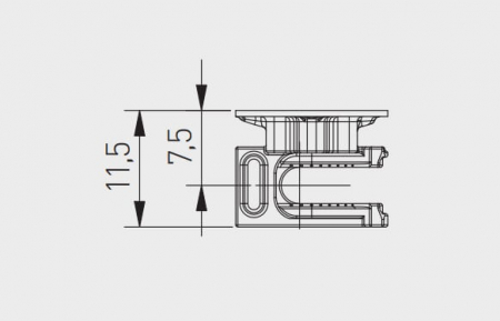 Conector excentric Ø15X12 mm [1]