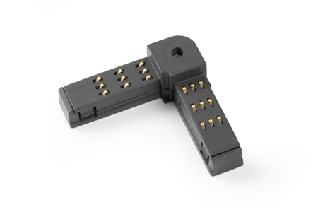 Conector sina TRACKO 90° tip L, 24V, 5A, antracit [1]