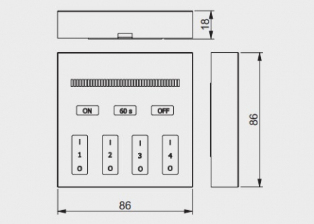Controller touch pentru banda led MONO, 4 zone, alimentat cu baterii [2]