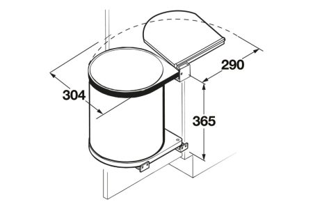 Cos de gunoi pivotant Hailo AS Mono 15 litri [2]