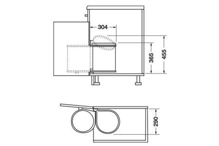 Cos de gunoi pivotant Hailo AS Mono 15 litri [3]
