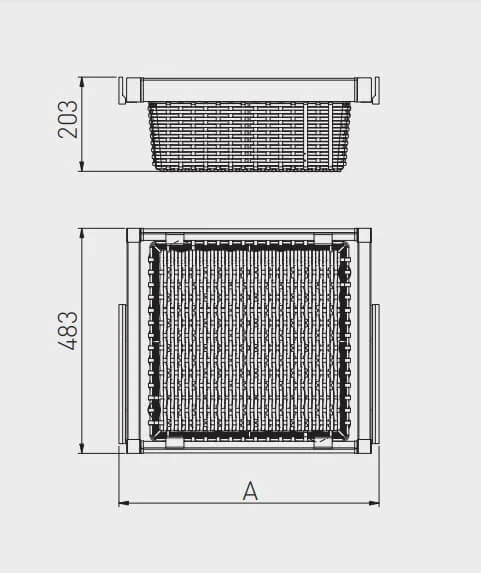 Cos dressing ELITE ratan, soft close, antracit [2]