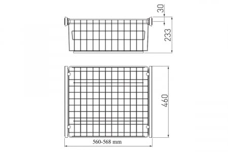 Cos dressing SMART 600 mm, soft-close, antracit [2]