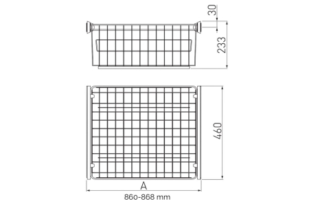 Cos dressing SMART 900 mm, soft-close, alb [2]