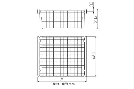 Cos dressing SMART 900 mm, soft-close, antracit [2]
