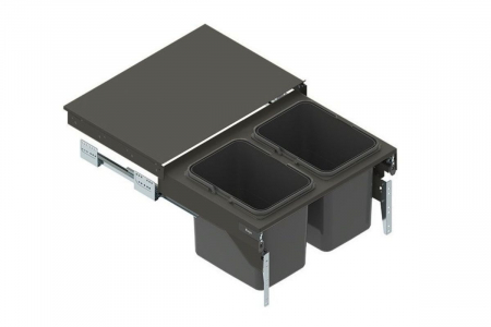Cosuri gunoi - Cos gunoi SEGREGO 600 mm, montaj pe usa, 2 x 20 litri, soft-close, antracit
