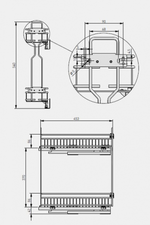 Cos Jolly corp mobilier 200 mm, cromat [1]
