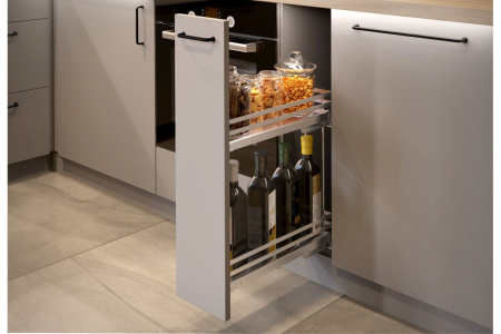 Cos Jolly MOVIXPRO cromat, corp mobilier de 150 mm, glisiera laterala cu extractie totala si amortizare, stanga [1]