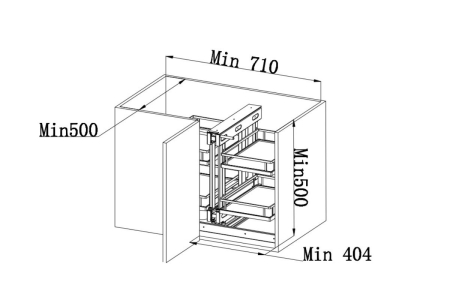 Cos jolly pentru colt Design Premium, antracit [1]