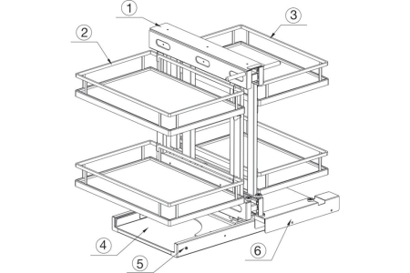 Cos jolly pentru colt Design Premium, antracit [4]
