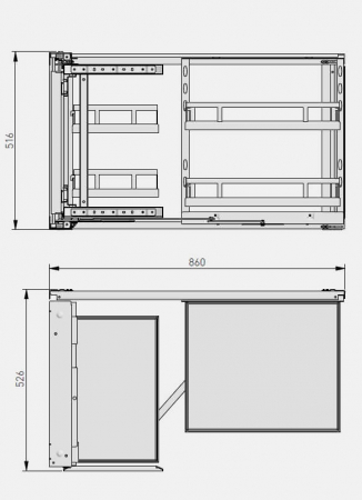 Cos jolly pentru colt MovixPro Magic Corner UMC450, antracit [2]