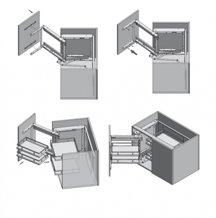 Cos jolly pentru colt MovixPro Magic Corner UMC450, antracit [3]
