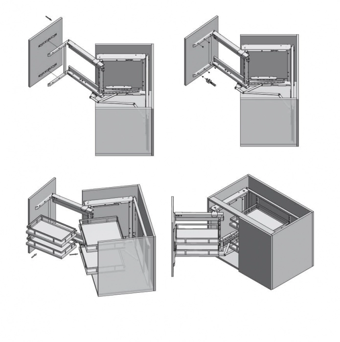 Cos jolly pentru colt MovixPro Magic Corner UMC450, crom [2]