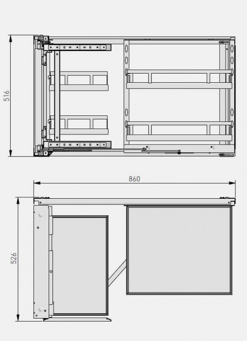Cos jolly pentru colt MovixPro Magic Corner UMC450, crom [1]