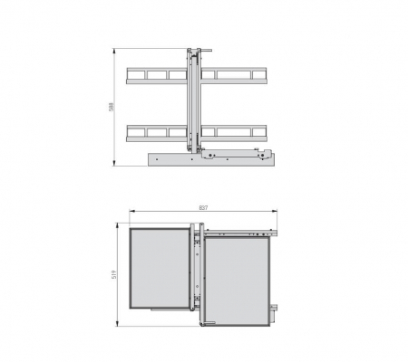 Cos jolly pentru colt MovixPro Magic Corner WMC500, crom + alb [2]