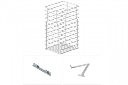 ОБКОВ за МЕБЕЛИ - Cos rufe pentru corp mobilier 400 mm, accesorii incluse, alb