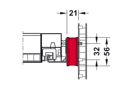 Distantier 21 mm sistem Hafele DressCode, rama si suport pantaloni [3]