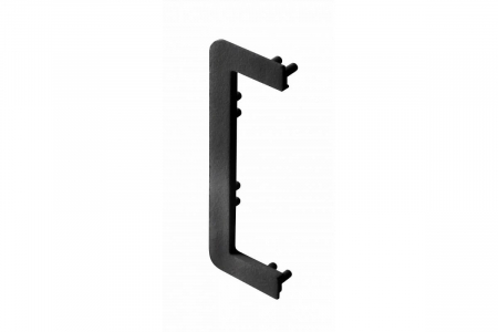 АКСЕСОАРИ за МЕБЕЛИ - Element capat deschis pentru profil aluminiu VELLO C, negru mat