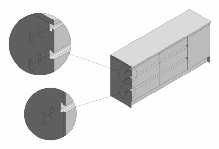 Element capat deschis pentru profil aluminiu VELLO C, negru mat [1]