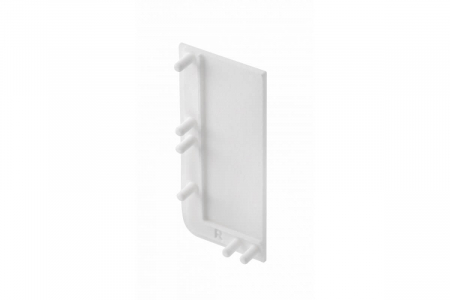 АКСЕСОАРИ за МЕБЕЛИ - Element capat plin pentru profil aluminiu VELLO L, dreapta, alb mat