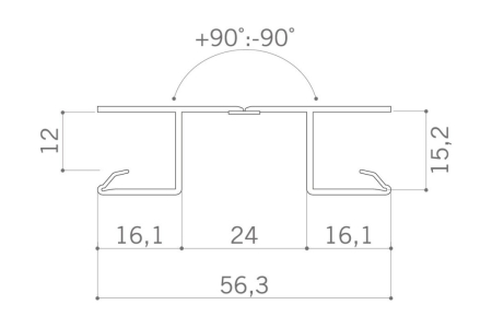 Element imbinare plinta PVC H150 mm, multi-unghi, negru mat [1]